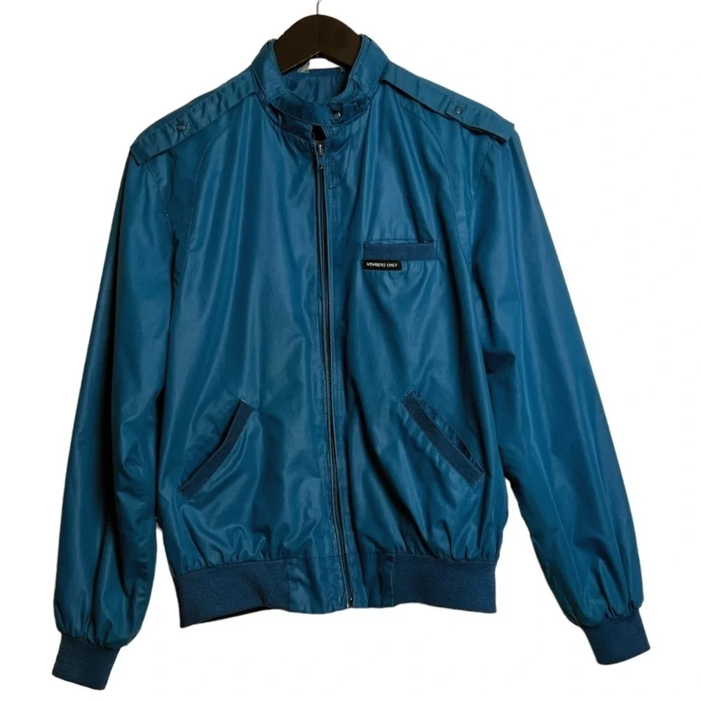 Vintage 80’s Members Only Jacket Racer Blue Size 9/10 (large)